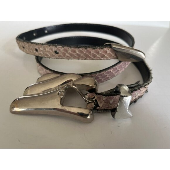 Vintage Women\'s MZ Accessories Of N. Y. Genuine Snakeskin Belt Leather Lining main image 6